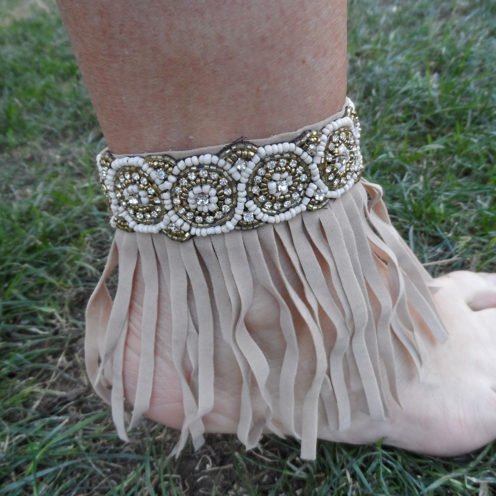 Festival Beaded Fringe Anklet Set - Picture 2 of 2